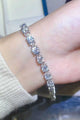 Pulsera chapada en platino con moissanita de 10 quilates