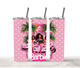 Melanin Barbie Skinny Steel Tumbler with Straw, 20oz