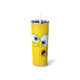 Spongebob Skinny Steel Tumbler with Straw, 20oz