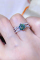 Anillo de plata de ley 925 con contraste de moissanita de 1 quilate