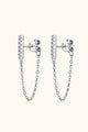 Moissanite 925 Sterling Silver Connected Earrings