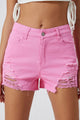 Shorts de mezclilla desgastados