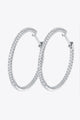 Baeful Inlaid Moissanite 925 Sterling Silver Hoop Earrings