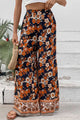 Pantalones anchos florales con bolsillos
