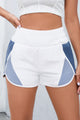 Shorts de cintura ancha con bloques de color