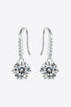 6-Prong Moissanite Drop Earrings