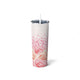 Skinny Steel Tumbler with Straw, 20 oz - Pink Rose