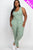 Plus Ribbed Sleeveless Drawstring Jumpsuit - Creations by Shay