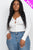 Plus Size Button Up Cropped Top - Creations by Shay