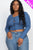Plus Size Button Up Cropped Top - Creations by Shay