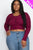 Plus Size Button Up Cropped Top - Creations by Shay