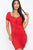Front Lace Up Ruched Mini Dress - Creations by Shay
