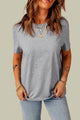 Distressed Round Neck Tee