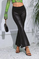 Pantalones largos acampanados con cintura ancha