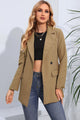Blazer Manga Larga Cuello Solapa Bolsillos