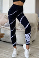 Pantalones largos activos de cintura alta Slim Fit