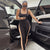 Sexy soft tummy control stitching backless trousers jumpsuit