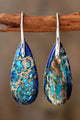 Handmade Teardrop Shape Natural Stone Dangle Earrings