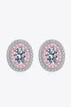 Platinum-Plated Moissanite Stud Earrings