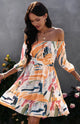 Ladies Spring/Summer Fashion Print Wrap Dress