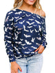 Women's Halloween Print Off Shoulder Top