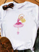 Barbie print letter print sports casual women's short-sleeved T-shirt