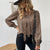 New Ladies Long Sleeve Leopard Print Shirt