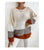 Bottoming Pullover Crew Neck Contrast Knit Sweater